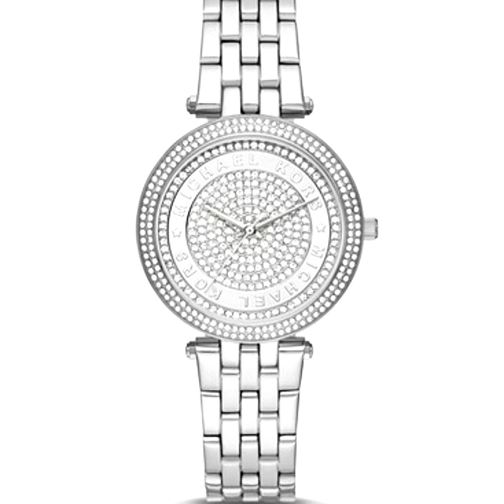 Michael Kors Mini Darci Pavé Silver-Tone Watch
